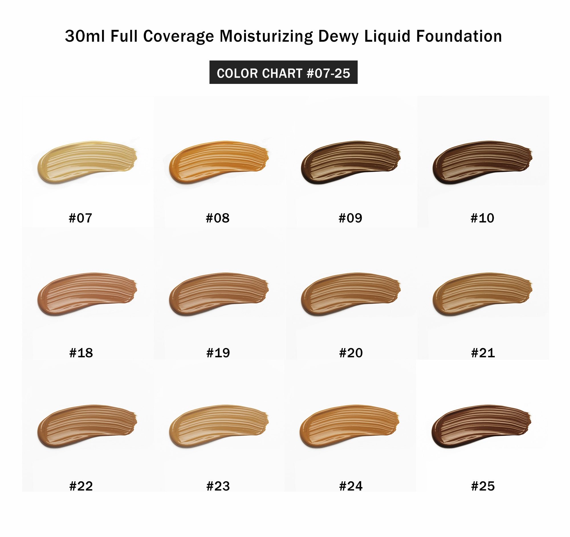 30ml Full Coverage Moisturizing Dewy Liquid Foundation