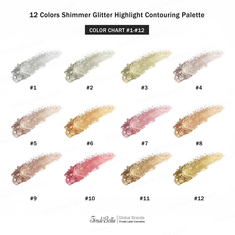 Single Shimmer Glitter Highlight Sample Kits