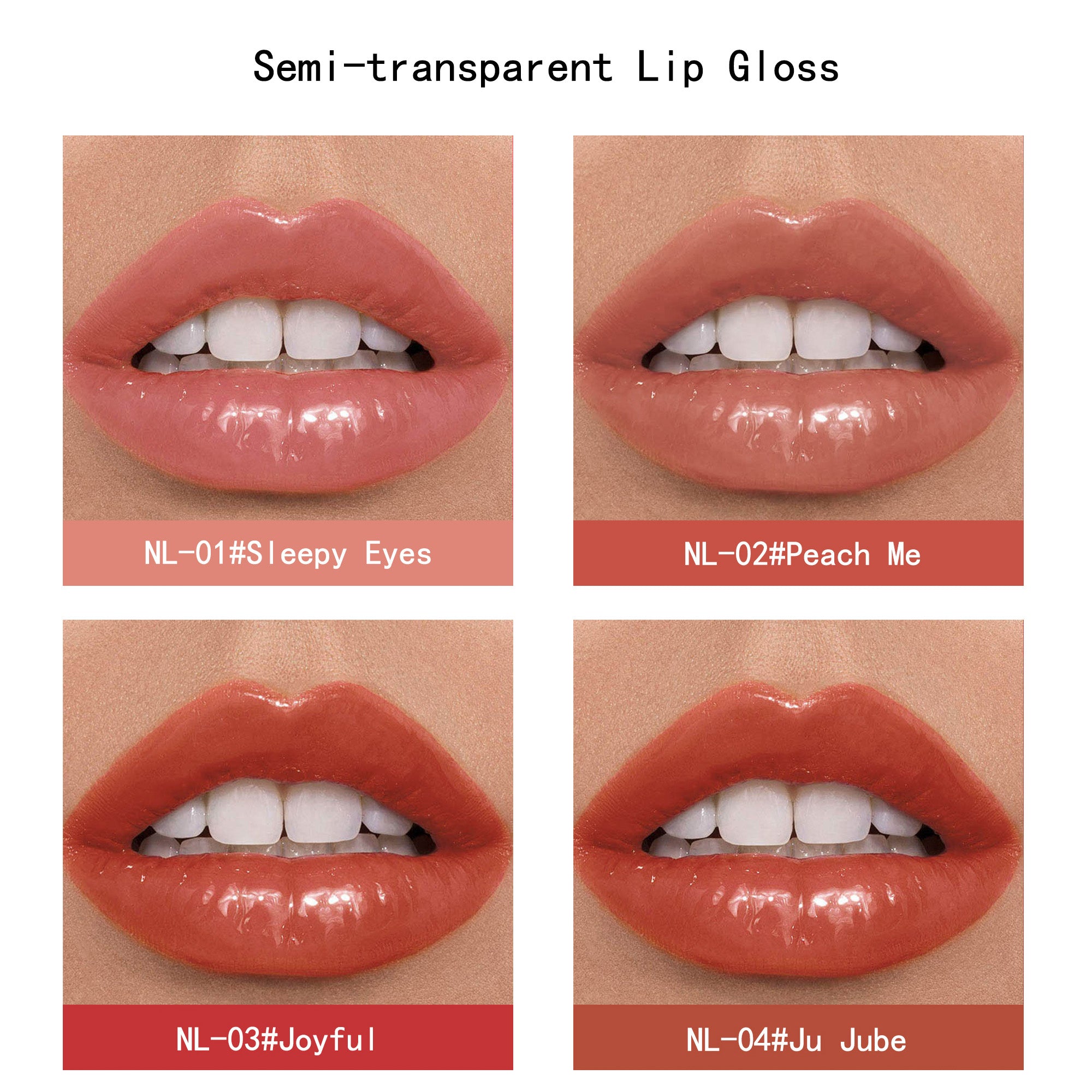 Brillant à lèvres semi-transparent
