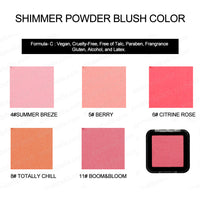 Shimmer Vegan Powder Blush Talc Free
