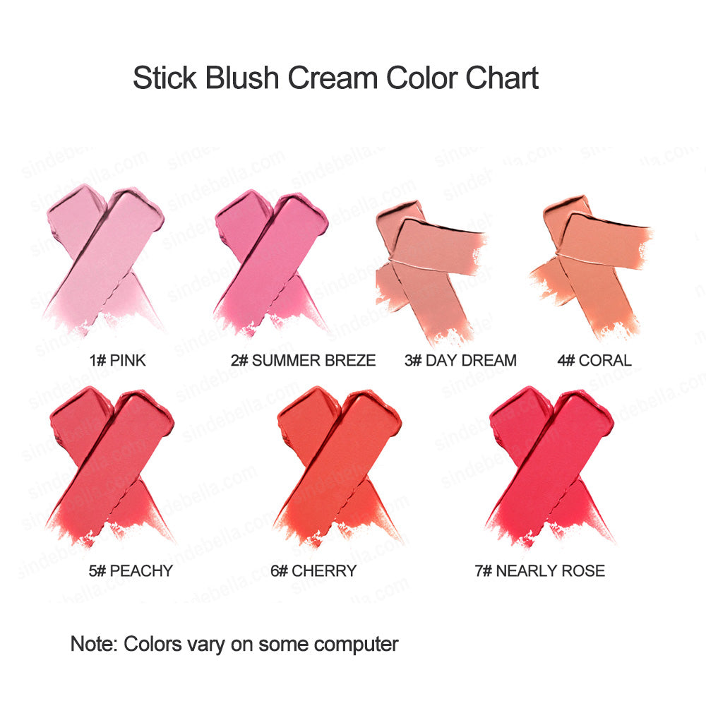 3-in-1 Color Stick, Creamy Blush Stick Sample Kit- 7 Shades