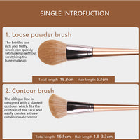 12pcs Champagne Gold Professional Makeup Brush Set