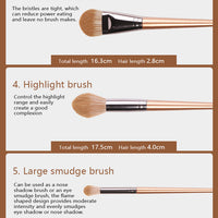 12pcs Champagne Gold Professional Makeup Brush Set