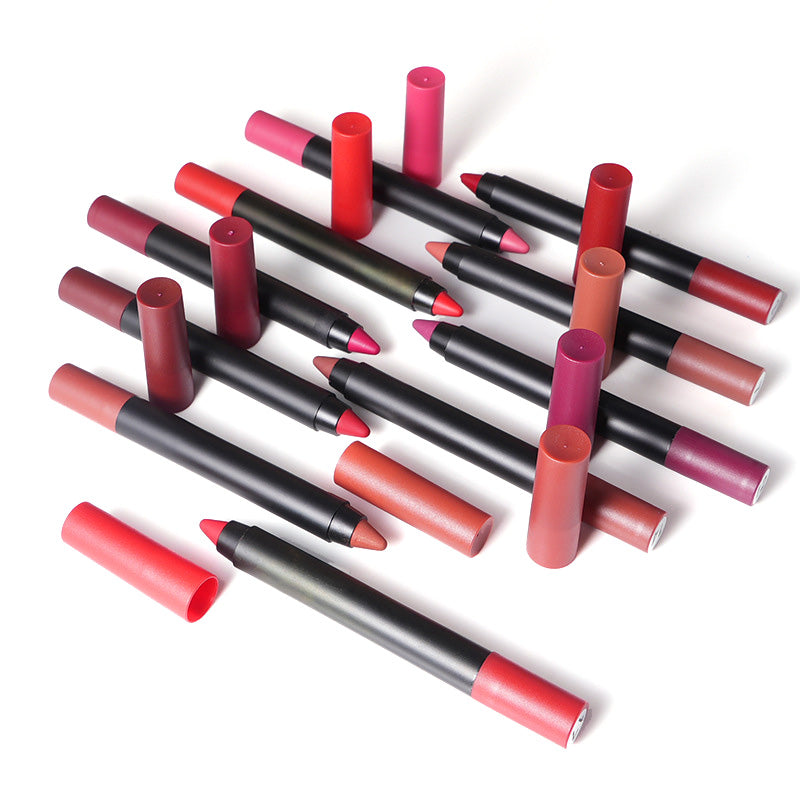 Crayon à lèvres mat velours 16 couleurs/crayon à lèvres mat