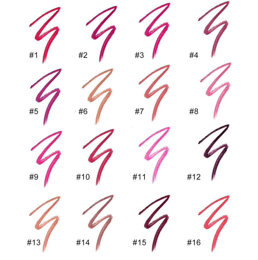16 kleuren fluweel matte lippenstift potlood / matte lip krijt